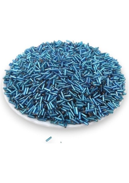 Kristal Mavi Boru Boncuk 100 gr