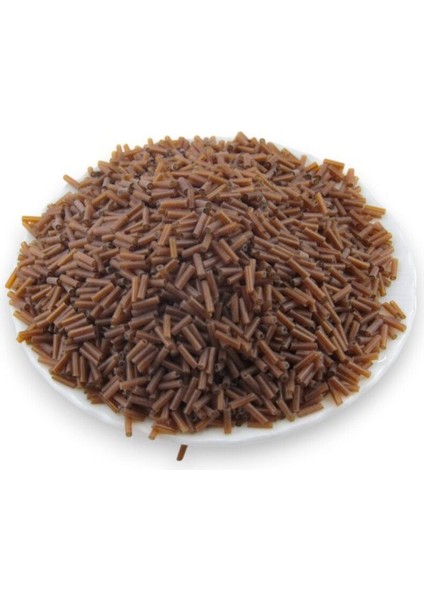 Şeffaf Kahve Boru Boncuk 100 gr