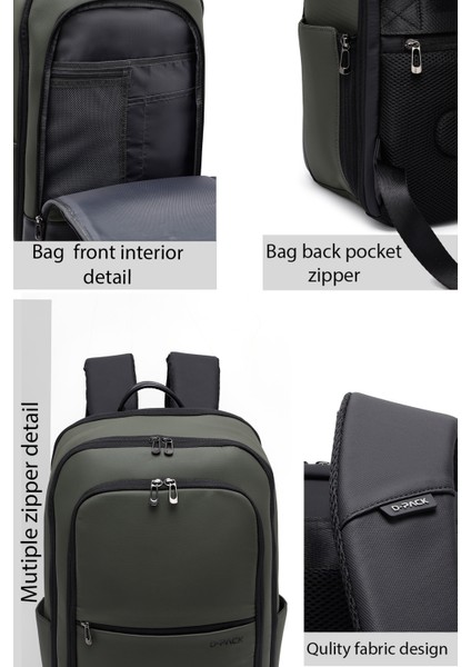 D-Pack Erkek Haki Sırt Çantası 25SBD30206F