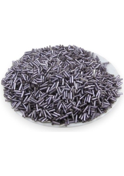Metalize Mürdüm Boru Boncuk 100 gr