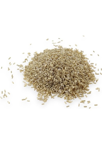 Çift Renk Eskime Sarı Kısa Boru Boncuk 100 gr fiyatları