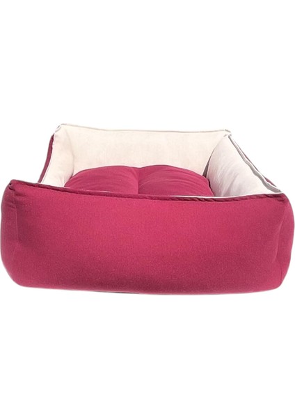 , Bordo-Krem,köpek Yatakları,kedi Yatakları,gabardin Kumaş,yıkanabilir,yastıklı modelleri