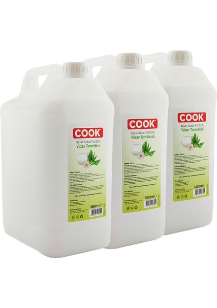 Beyaz Sabun Kokulu Parfüm Yüzey Temizleyici 5 Lt x 3 Adet