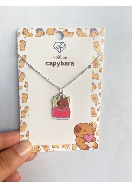 Capybara Kapibara Figür Kolye Kadın Genç Kız Çocuk