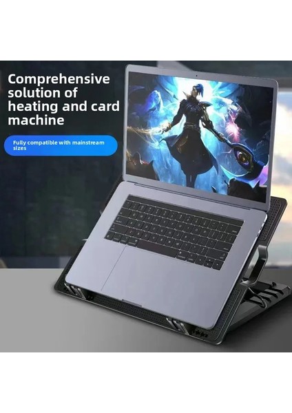 Laptop-Notebook Işıklı Ergostand Soğutucu Fan 5 Seviye Ayarlanabilir Yükseklik Çift USB fiyatları