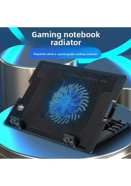 Laptop-Notebook Işıklı Ergostand Soğutucu Fan 5 Seviye Ayarlanabilir Yükseklik Çift USB indirimleri