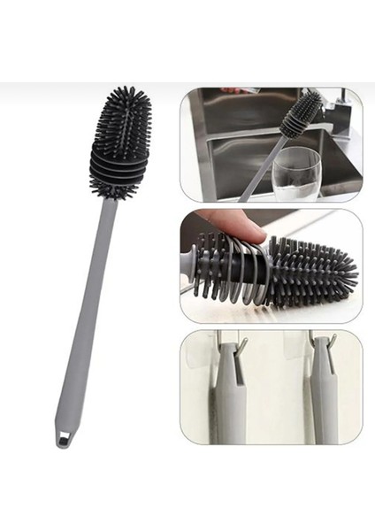 Silikon Şişe Biberon Bardak Emzik Kavanoz Sürahi Suluk Matara Temizleme Fırçası