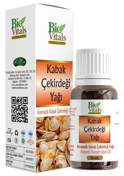 Kabak Çekirdeği Yağı 50 ml