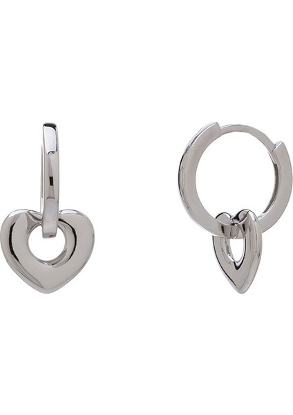 Kalp Model-3 925 Ayar Gümüş Kadın Küpe