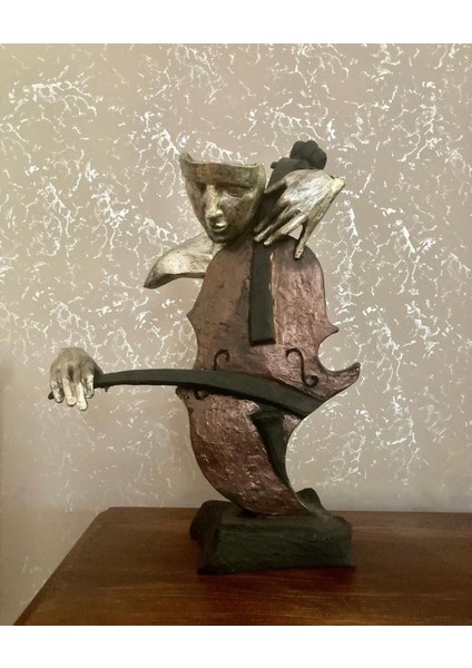 Çello Çalan Eller Biblo Müzik Dekoru