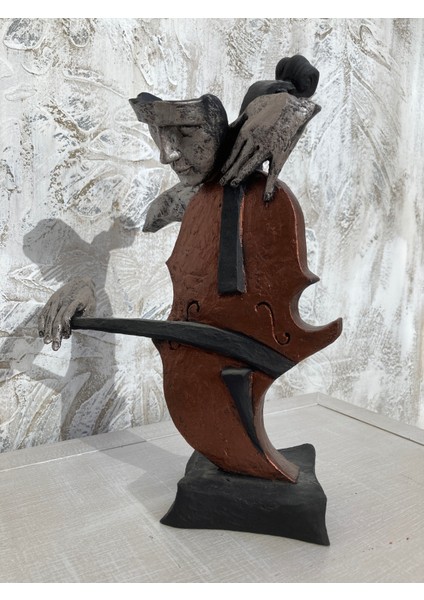 Çello Çalan Eller Biblo Müzik Dekoru