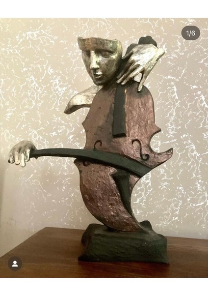 Çello Çalan Eller Biblo Müzik Dekoru