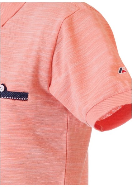 Polokoton %100 Pamuk Somon Beyaz Renk Polo Yaka Iki Renkli Özel Pike Cepli T-Shirt fırsatları