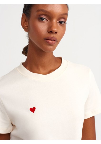 30584 Dilvin Bisiklet Yaka Pamuklu T-Shirt fiyatları