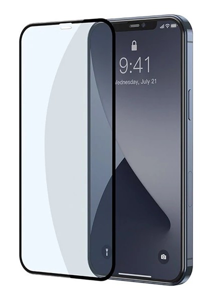 Baseus Iphone 12 Pro Max 6.7 0.3mm Full Anti Blue Light Tempered Cam Ekran Koruyucu - LKM3130-7042