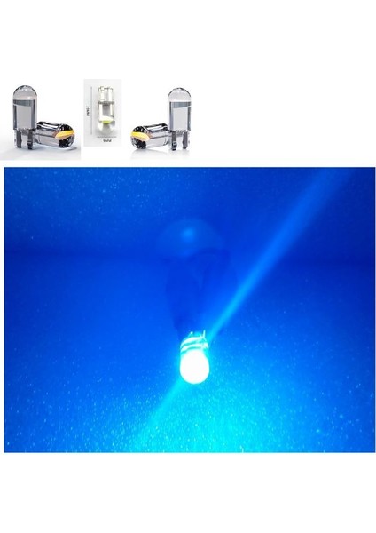 ( 5 x Adet ) 1 Set LED T10 Dipsiz Ampul 12V Dıamond Pıne. Ice Blue (5W Dipsiz Ampul Elmas Cam Buz Mavi)