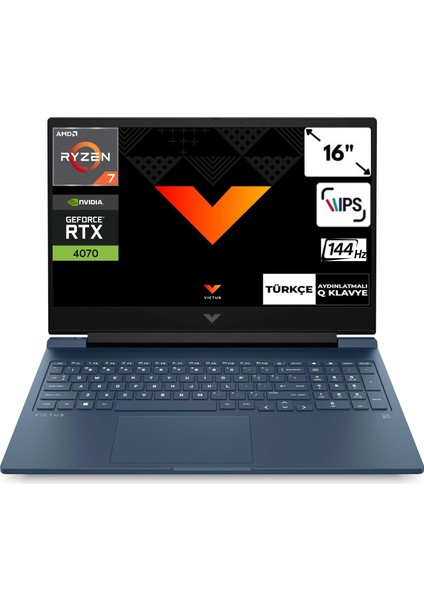 Victus Ryzen 7 7840HS 32 GB 2 TB Geforce RTX4070 16.1" Full Hd Windows 11 Pro Taşınabilir Bilgisayar 7Z4P9EACB