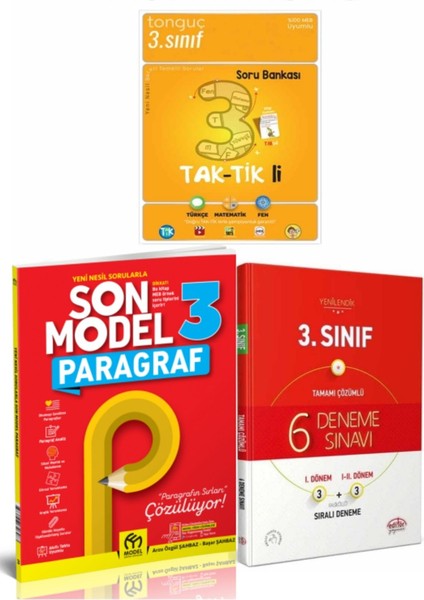 3. Sınıf Taktikli Soru Bankası - Editör Yayınları Paragraf Soru Bankası - 6 Deneme Sınavı 3'lü Set
