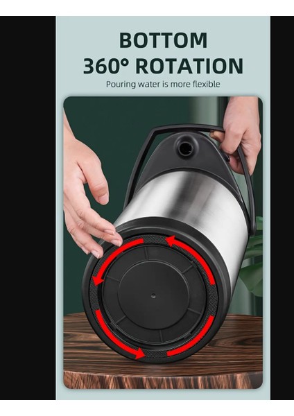 3l Hava Basınçlı Yalıtımlı Termos Paslanmaz Çelik Sıcak Su