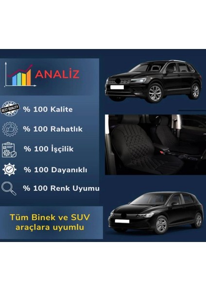 Ford C-Max Oto Siyah Ön Iki Koltuk Minderi