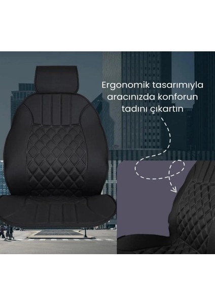 Ford C-Max Oto Siyah Ön Iki Koltuk Minderi