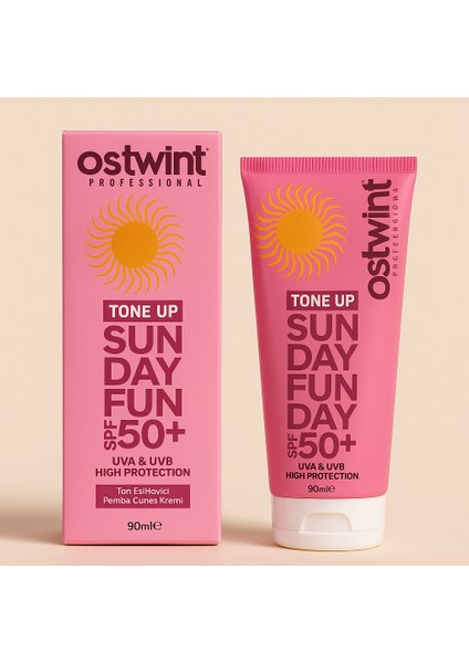 Tone-Up Pembe Güneş Kremi SPF50+ - Yüz & Vücut Koruma