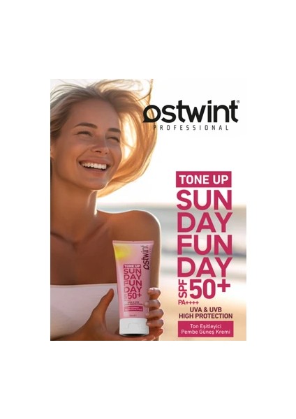 Tone-Up Pembe Güneş Kremi SPF50+ - Yüz & Vücut Koruma