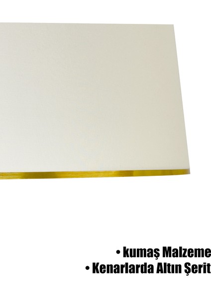 Krem Gold Şeritli Lambader Şapkası