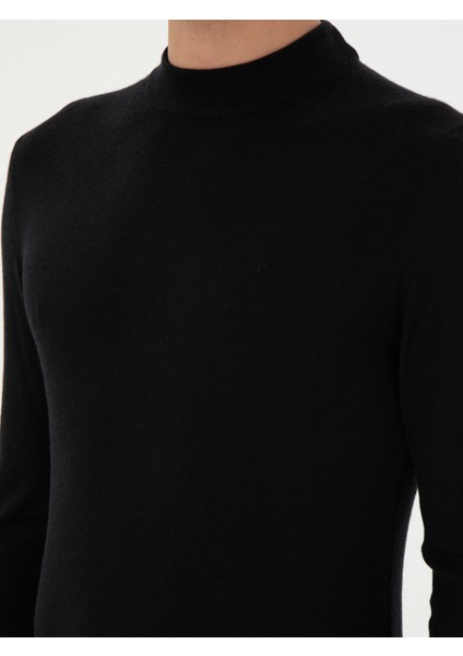 Erkek Siyah Slim Fit Kazak 50296503-VR046