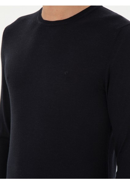 Erkek Lacivert Slim Fit Kazak 50293273-VR033