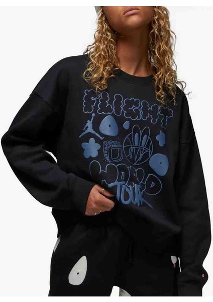 Jordan Artist Series By Mia Lee Fleece Kadın Siyah Sweatshirt DV2002 Aslan Sport