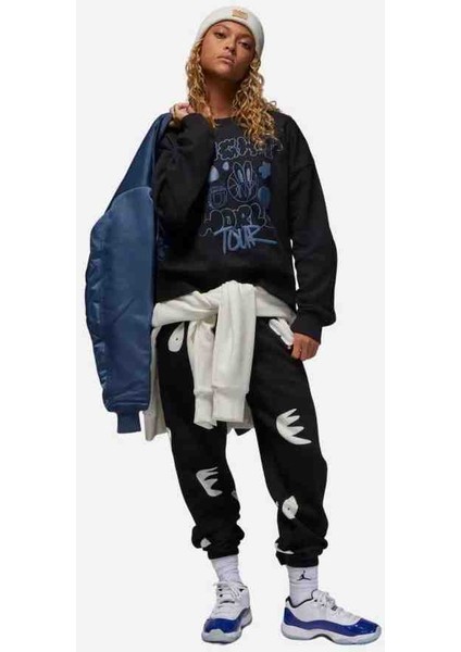 Jordan Artist Series By Mia Lee Fleece Kadın Siyah Sweatshirt DV2002 Aslan Sport modelleri