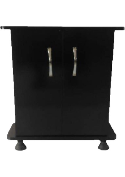 60 cm Mdf Ithal Akvaryum Siyah Sehpa 60X25X67XCM
