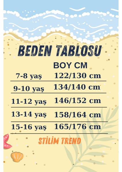 Desenli Mayo Bone Tayt Şort Hızlı Kuruma Özellikli Kız Çocuk Mayo