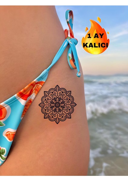 1 Ay Kalıcı Minimal Mandala Şekilli El Kol Vucut İçin Geçici Dövme