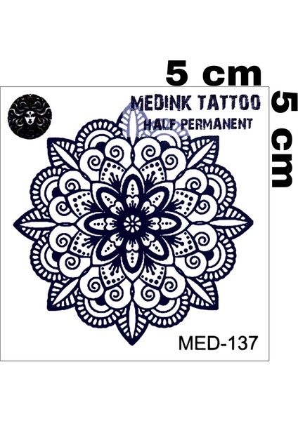 1 Ay Kalıcı Minimal Mandala Şekilli El Kol Vucut İçin Geçici Dövme modelleri