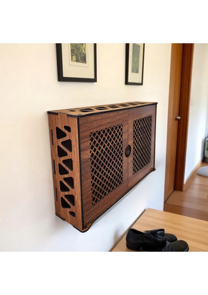 Ceviz Desenli Mdf Duvar Anahtar Askılığı fiyatları