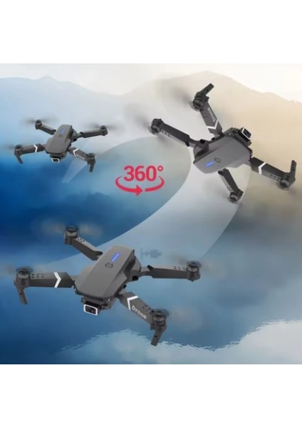 E88 Kumandalı Katlanabilir Drone, Profesyonel Hd Kamera, Wifi, Fpv Fotoğraf Quadcopter Selfie Drone