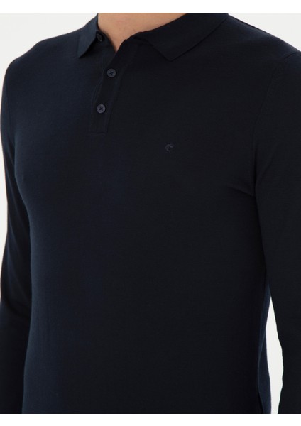 Erkek Lacivert Slim Fit Basic Kazak 50293274-VR033