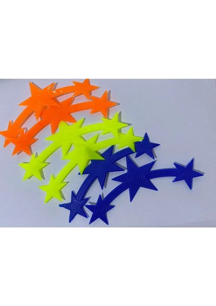 6 Adet Yıldız Figürlü Bisiklet Tekerleği Jant Süsü Motor Teker Dekoru