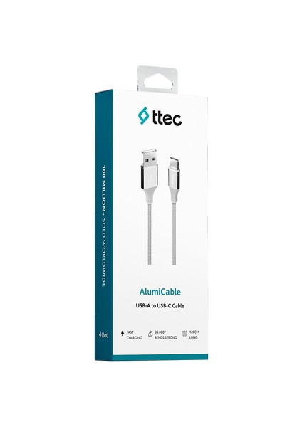 Alumicable Usb-A -Usb-C Örgü Şarj Kablosu modelleri