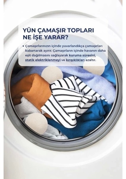 3'lü Yün Kurutma Topu Seti