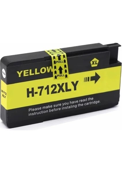 Hp Designjet Studio Steel 24-In 712 Sarı Ithal Muadil Kartuş / 800 Sayfa