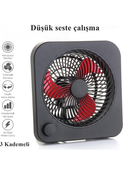 Masa Üstü Vantilatör Üç Kademeli 40W Düşük Seste Çalışma fiyatları