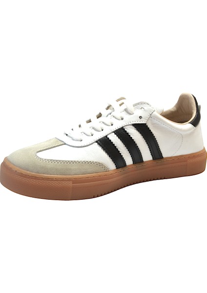 S.89 Hakiki Deri Ortopedik Bağlı Casual Günlük Unisex Ayakkabı