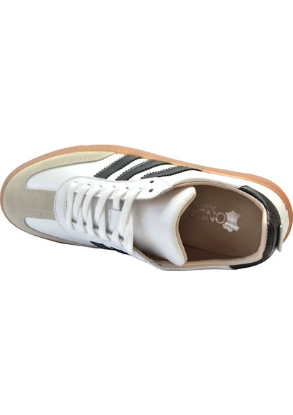 S.89 Hakiki Deri Ortopedik Bağlı Casual Günlük Unisex Ayakkabı
