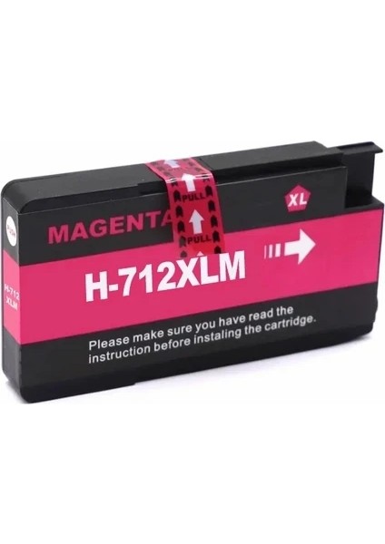 Hp Designjet Studio 24-In 712 Kırmızı Ithal Muadil Kartuş / 800 Sayfa