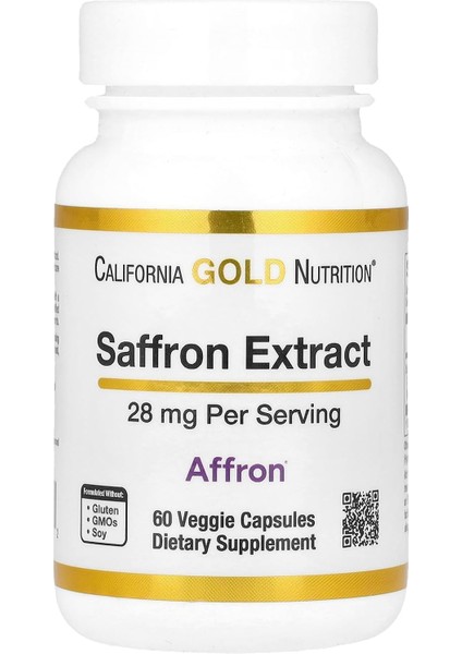 Safran Extract With Affron 28 mg 60 Veggie Capsules