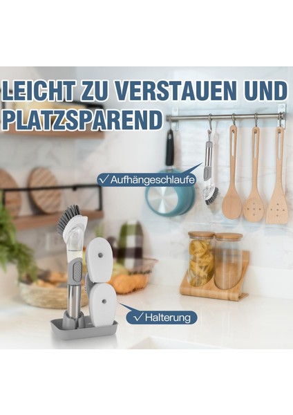 Saplı Doldurulabilir Sabunluk Bulaşık Fırçası 4 Başlıklı indirimleri