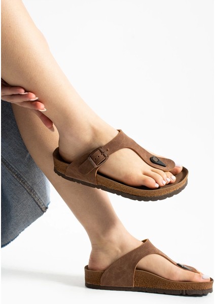 Freistep Unisex Parmak Arası Terlik Taba